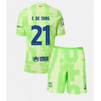 Barcelona Frenkie de Jong #21 Kolmas Peliasu Lasten 2024-25 Lyhythihainen (+ Lyhyet housut)